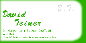 david teiner business card